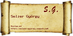 Selzer György névjegykártya