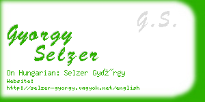 gyorgy selzer business card